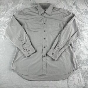 Prada Button Down Shirt Mens 41x16 Gray Quiet Luxury Designer Capsule Wardrobe